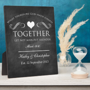 Photo Plaque Mariage Christian Chalkboard