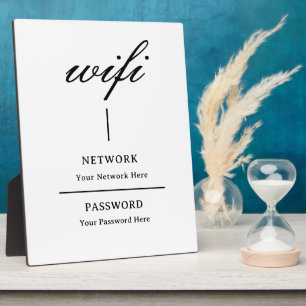Photo Plaque Mot de passe Wifi moderne Réseau