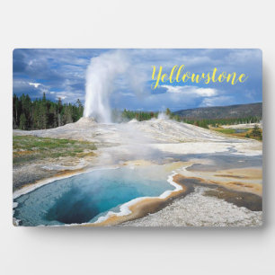 Photo Plaque Photo-Geyser de Yellowstone