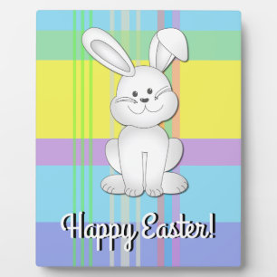 Photo Plaque Plaid Bunny de Pâques