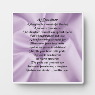 Photo Plaque Poem Fille - Lilac Design Soie