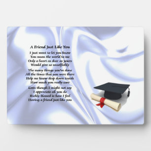 Photo Plaque poème de l'ami de diplôme