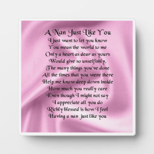 Photo Plaque poème Nan - Design en soie rose