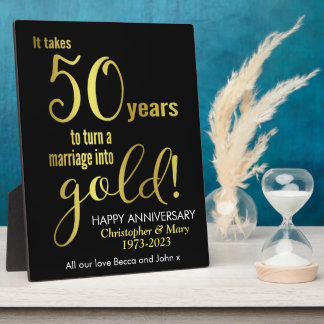 Photo Plaque pour le 50e anniversaire de mariage