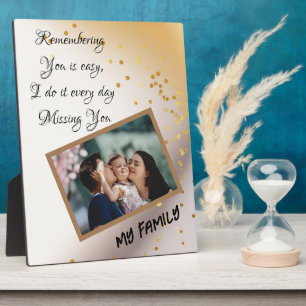 Photo Plaque Tabletop personnalisée 8x10 avec Easel