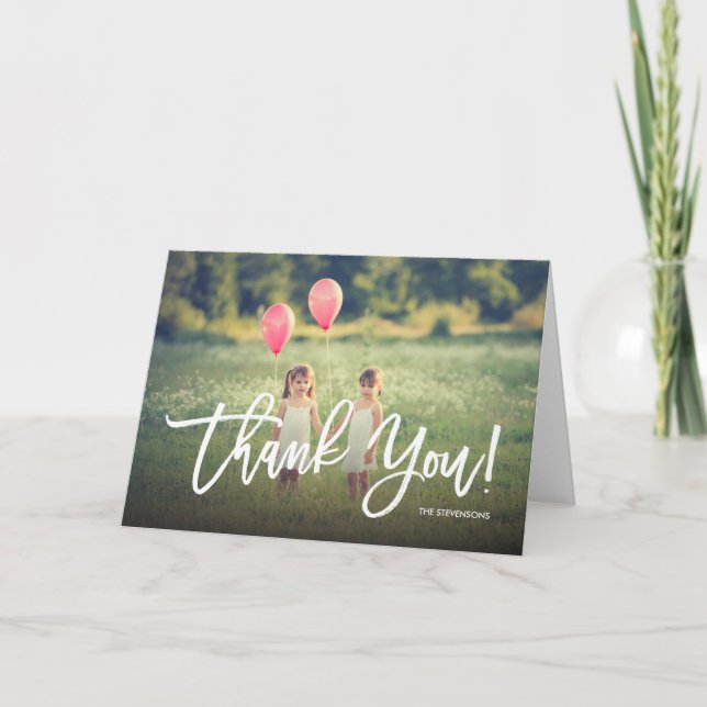 Photo pleine page Merci Écriture à la mode (Devant)