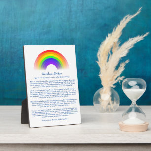 Photo Poème Rainbow Bridge pour la perte de la plaque po