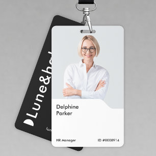 Photo pour badge 3x5   Carte employé verticale per