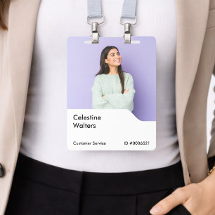 Photo pour badge 4x5 Carte employé verticale per