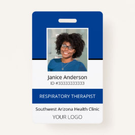 Photo professionnelle Bleu Badge d'identification 