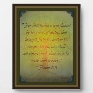 Photo Psalm 1:3 Scripture Plaque