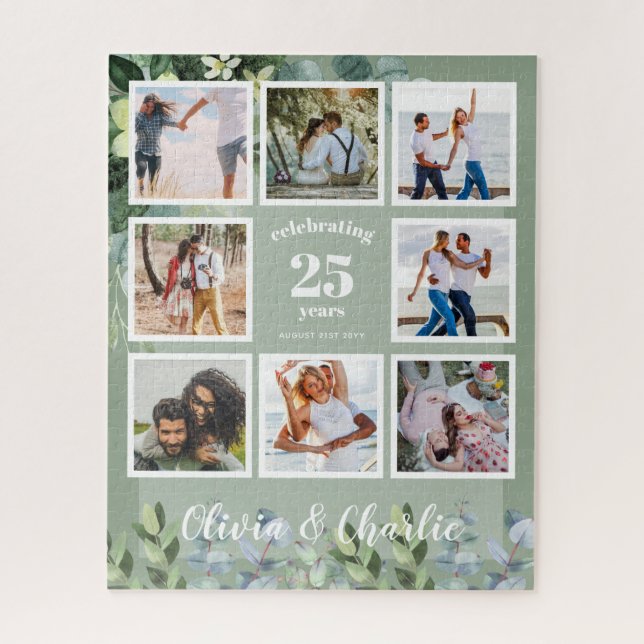 PHOTO Puzzle Mariage Anniversaire de verdure Thème (Vertical)