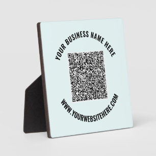 Photo QR Code Nom Site Web Plaque Entreprise Promotion