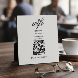 Photo QR Code Wifi Mot de passe Internet Plaque blanche