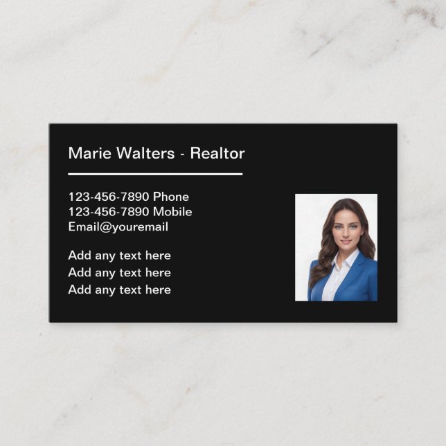 Photo Realtor Cartes de visite professionnels (Devant)