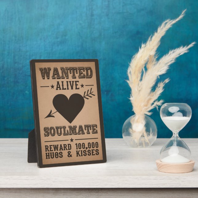 Photo RECHERCHÉ VIVE : plaque SOULMATE (Côté)
