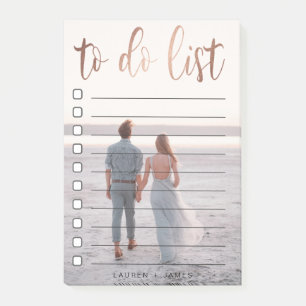 Photo rose Gold Liste de tâches Notes post-it