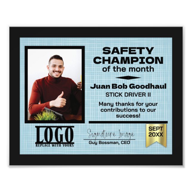 Photo safety employee of the month recognition (Devant)