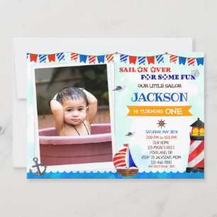 Photo Sailor invitation anniversaire garçon 1er an