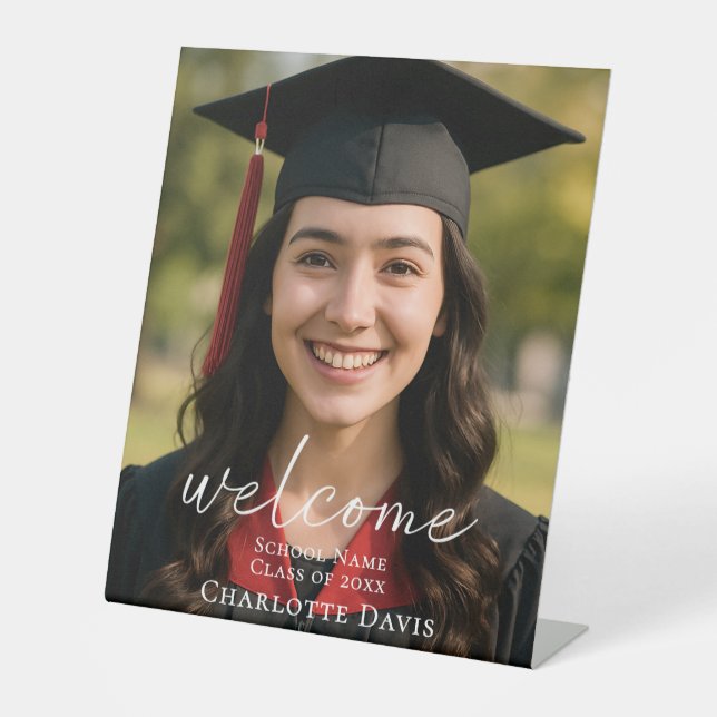 Photo script Graduation Party welcome Sockelschild (Vorderseite)