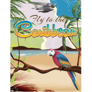 Photo Sculpture Affiche de l'île tropicale des Caraïbes