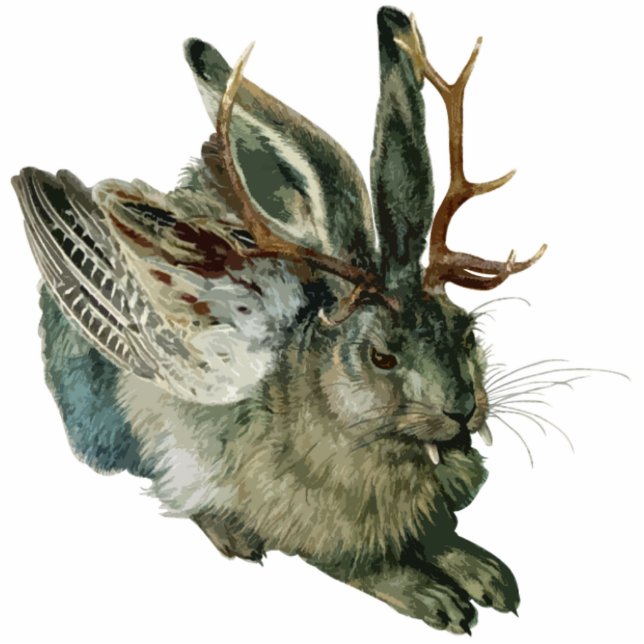 Photo Sculpture Aimant/sculpture de coupe-circuit de Wolpertinger (Devant)