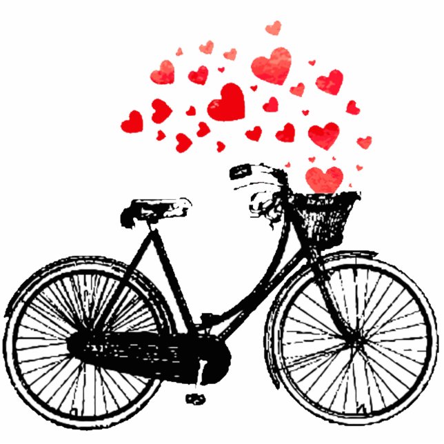 Photo Sculpture Amour à Bike Coeurs Motivationnel Inspirationnel (Devant)