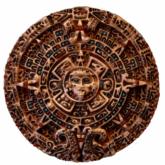 Photo Sculpture Ancien disque Mayan Mémoire Mexique Historique (Devant)