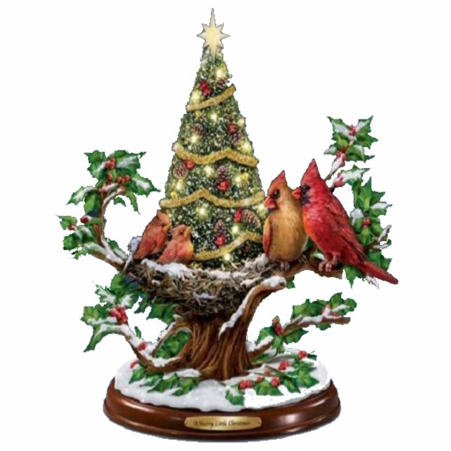 Photo Sculpture Arbol de navidad con pajaritos (Devant)