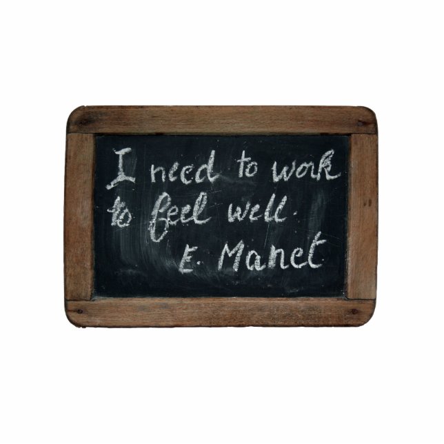 Photo Sculpture Ardoise 07 Citation de Manet (Devant)