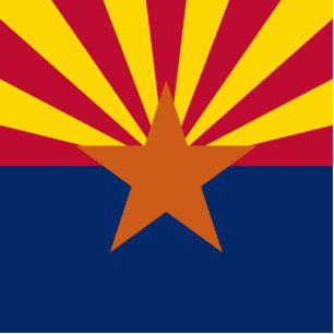 Photo Sculpture Arizona Drapeau : Réglage de Star Sun, État du cui