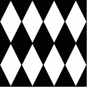 Photo Sculpture arlequin noir et blanc