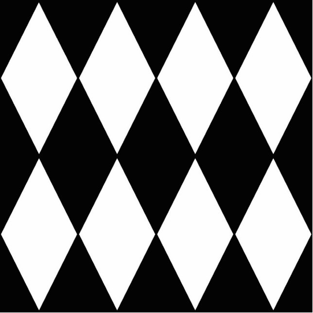 Photo Sculpture arlequin noir et blanc (Devant)