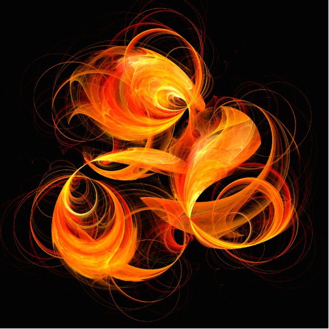 Photo Sculpture Art Abstrait Fireball (Devant)