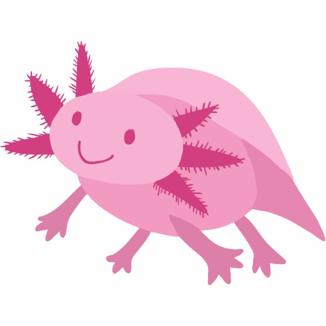 Photo Sculpture Axolotl rose mignon albinos (Devant)