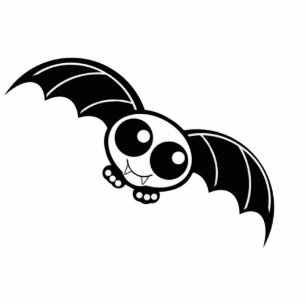 Photo Sculpture Bat à caricature mignonne d'Halloween