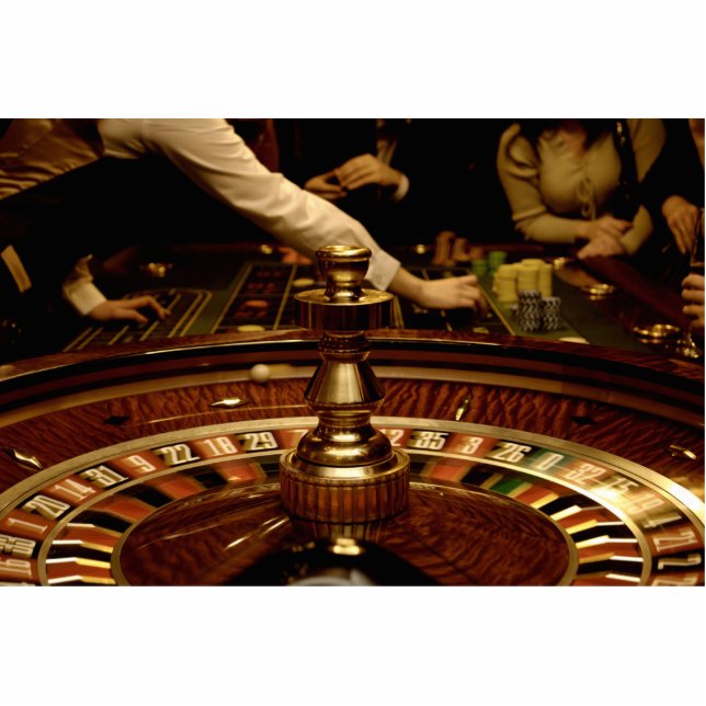 Photo Sculpture Belle roue de roulette en bois (Devant)