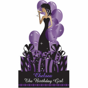 Photo Sculpture Birthday or Bachelorette Diva Princess   Purple