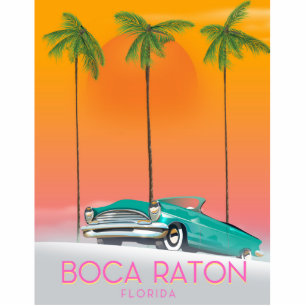Photo Sculpture Boca Raton Florida affiche de voyage.