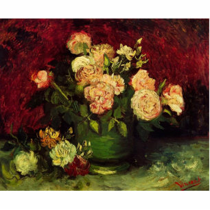 Photo Sculpture Bowl of Peonies et Rose, Vincent van Gogh. Monde