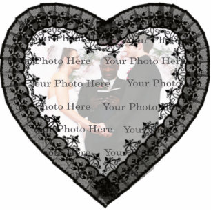 Photo Sculpture Cadre photo en dentelle noire