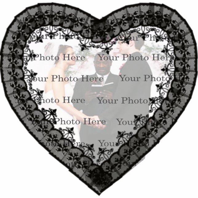 Photo Sculpture Cadre photo en dentelle noire (Devant)