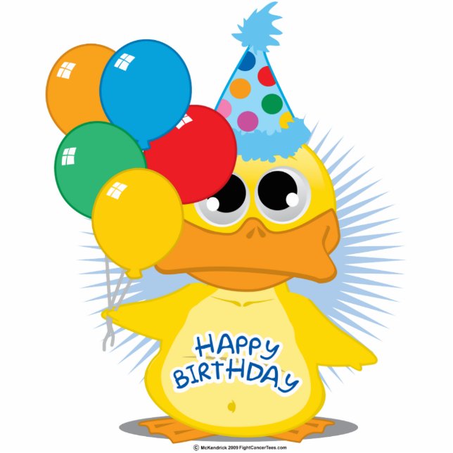 Photo Sculpture Canard de joyeux anniversaire (Devant)