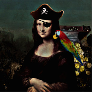 Photo Sculpture Capitaine Mona Lisa Pirate