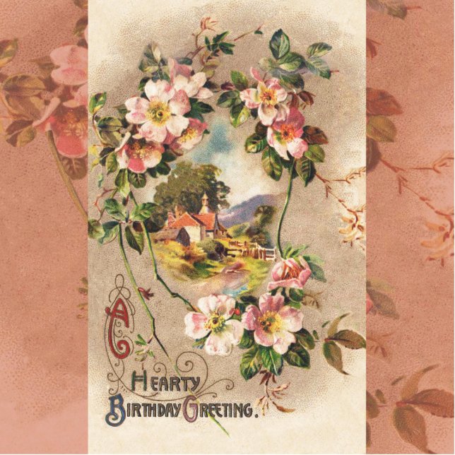 Photo Sculpture Carte d'anniversaire vintage (Devant)