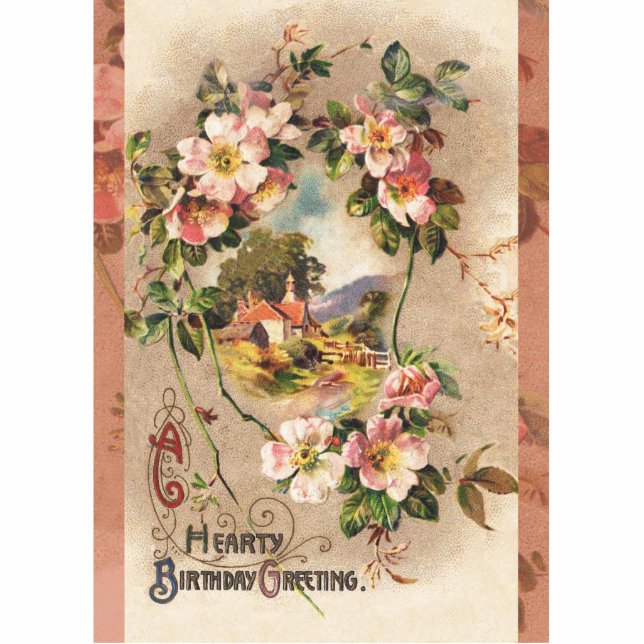 Photo Sculpture Carte d'anniversaire vintage (Devant)