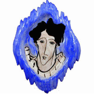 Photo Sculpture Chambre Bleue avec Fille Lumineuse