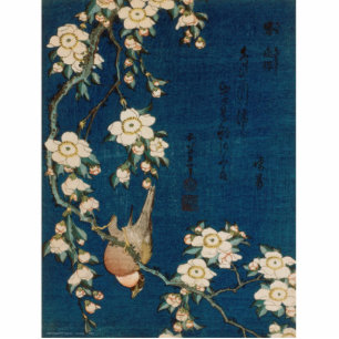 Photo Sculpture Chardonneret et cerisier de 葛飾北斎 de Katsushika