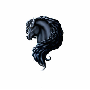 Photo Sculpture Cheval frison, étalon beuaty noir