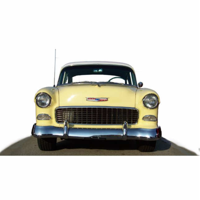 Photo Sculpture Classique jaune Chevy 1955 Chevrolet (Devant)